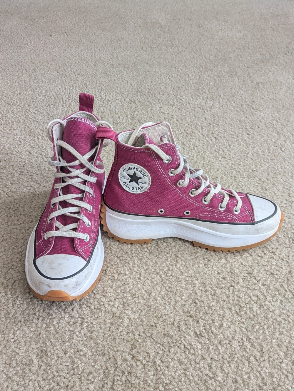 Converse Women’s Pink High-Top Platform Run Star Hike Sneakers